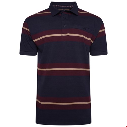 KAM Striped Rugby Polo